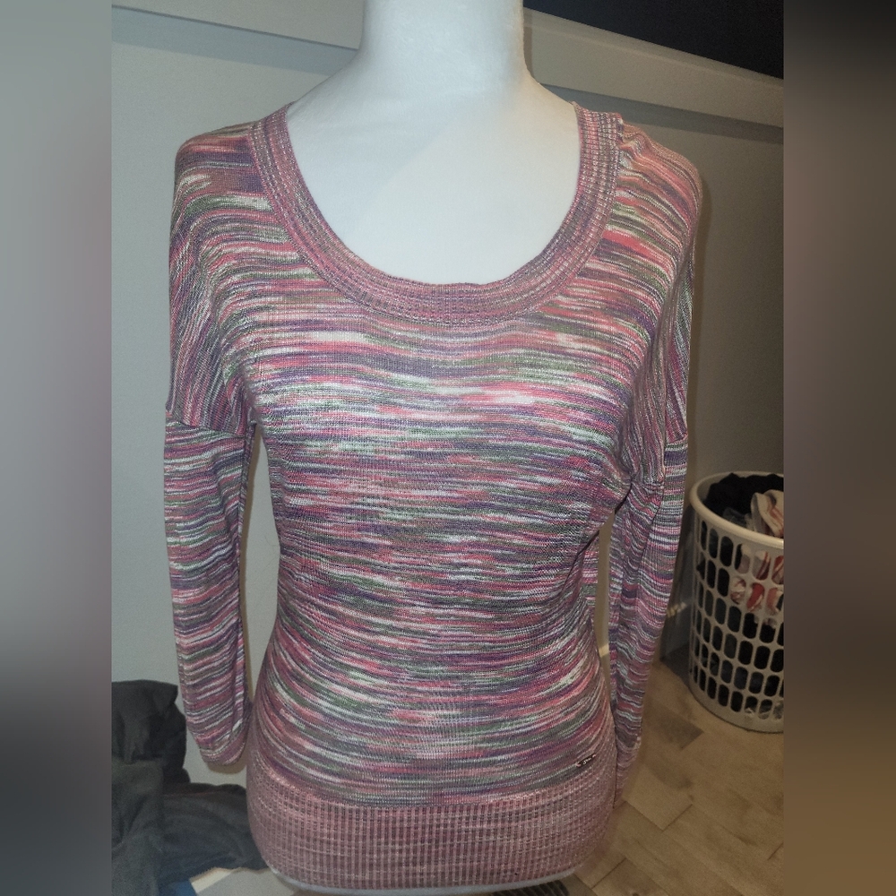 Guess Multicolor Striped Long Sleeve Tee